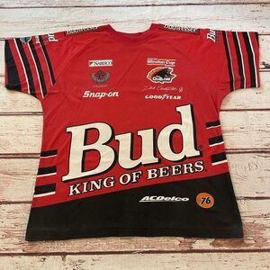 Vintage 90s Y2K Snap On Bud Dale Earnhardt Racing Shirt SZ‎ XL EUC USA Beer HTF